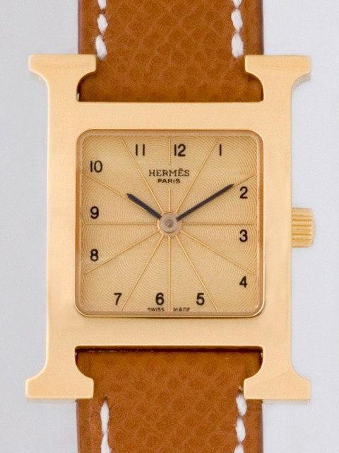 エルメス Hウォッチ コピー HERMES HH1.201.460/UGO GP シャンパン